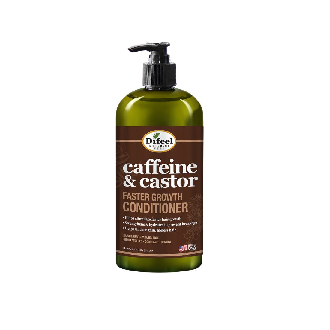 Difeel Caffeine & Castor Conditioner for Faster Hair Growth 33.8 oz.
