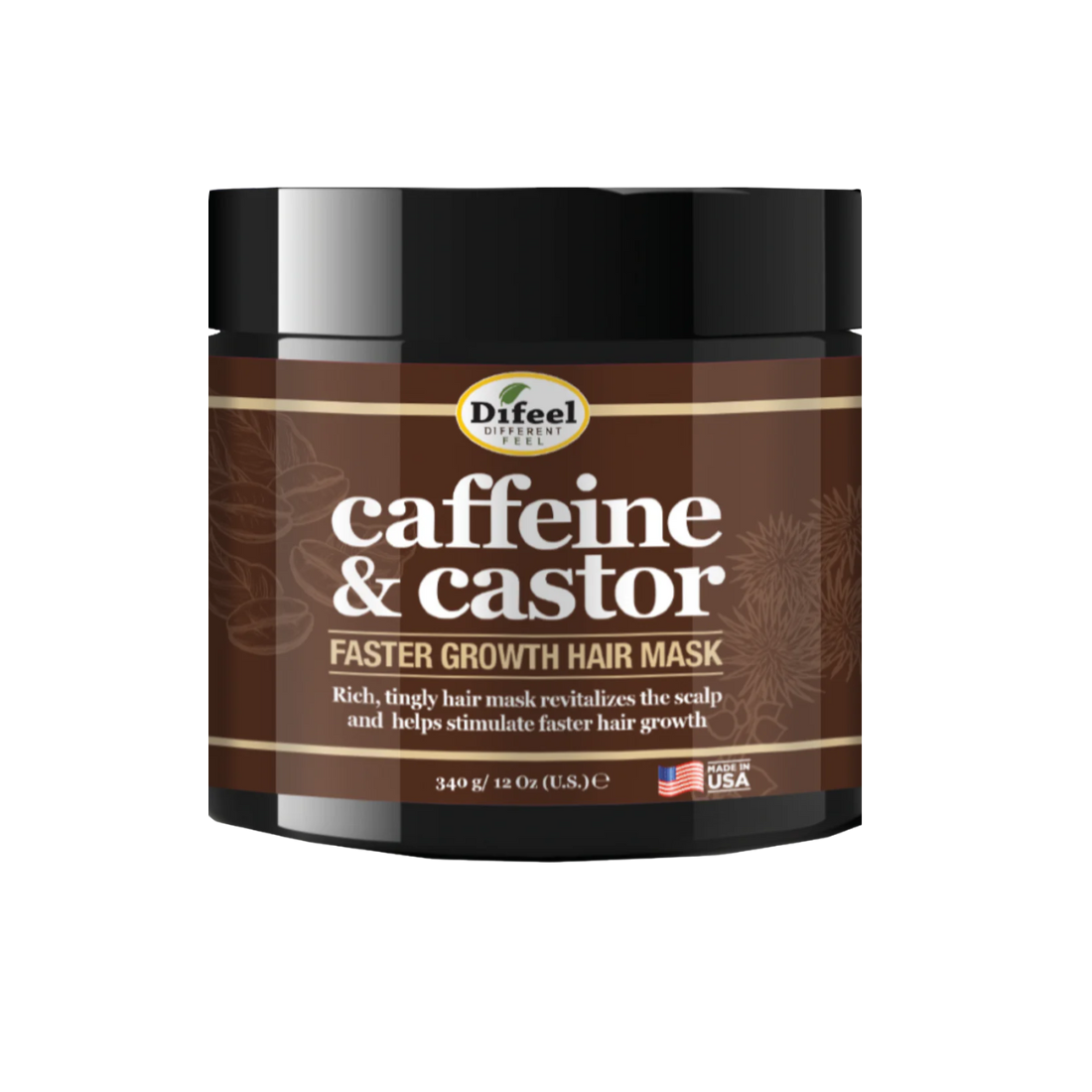 Difeel Caffeine and Castor Faster Growth Hair Mask 12 oz