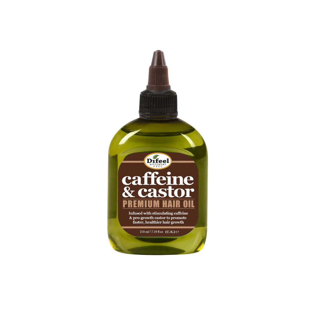 Difeel Caffeine & Castor Premium Hair Oil for Faster Hair Growth 7.1 oz.