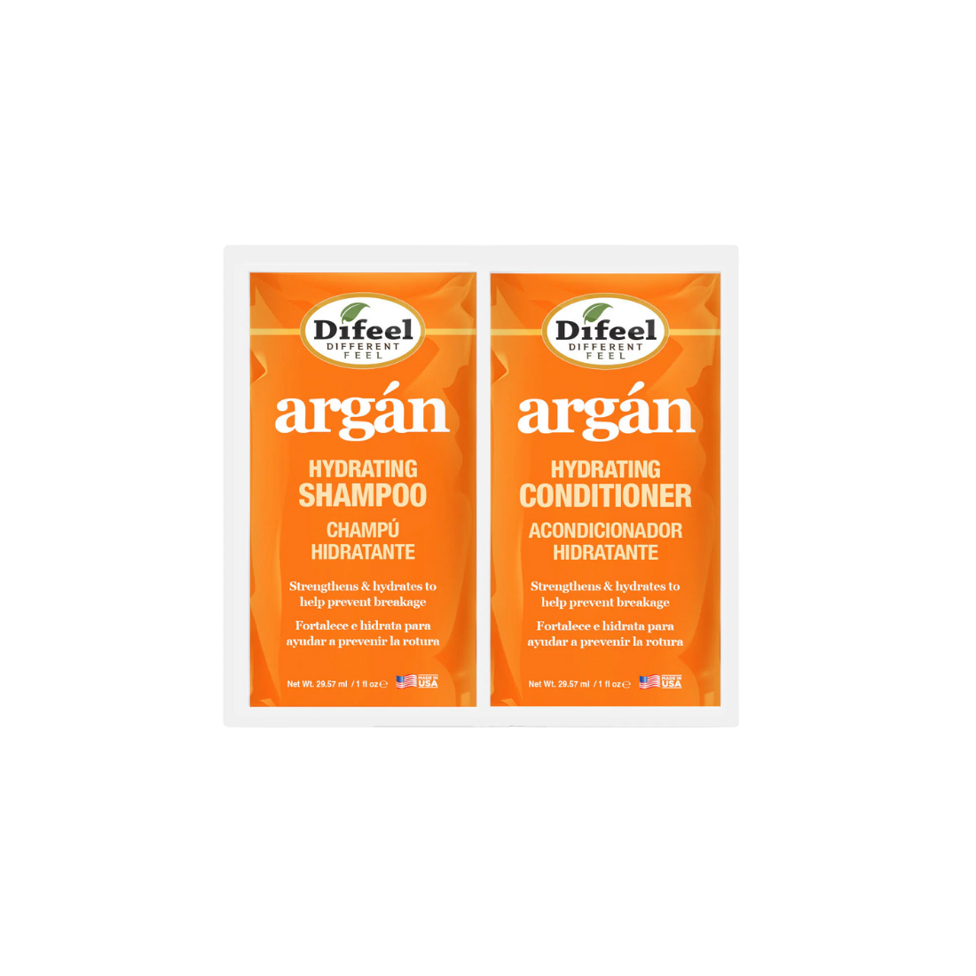 Difeel Hydrating Shampoo & Conditioner Dual Packet 2 oz.